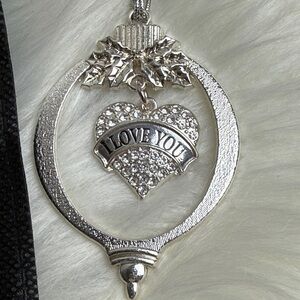 Silver Jeans Silver Crystal Heart 'I Love You'